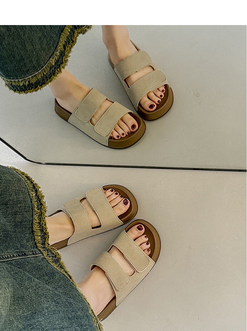 YUZHAOLIN Women's Birkenstock Style Summer Fashion Fairy Casual Thick Sole Slide Sandals 7