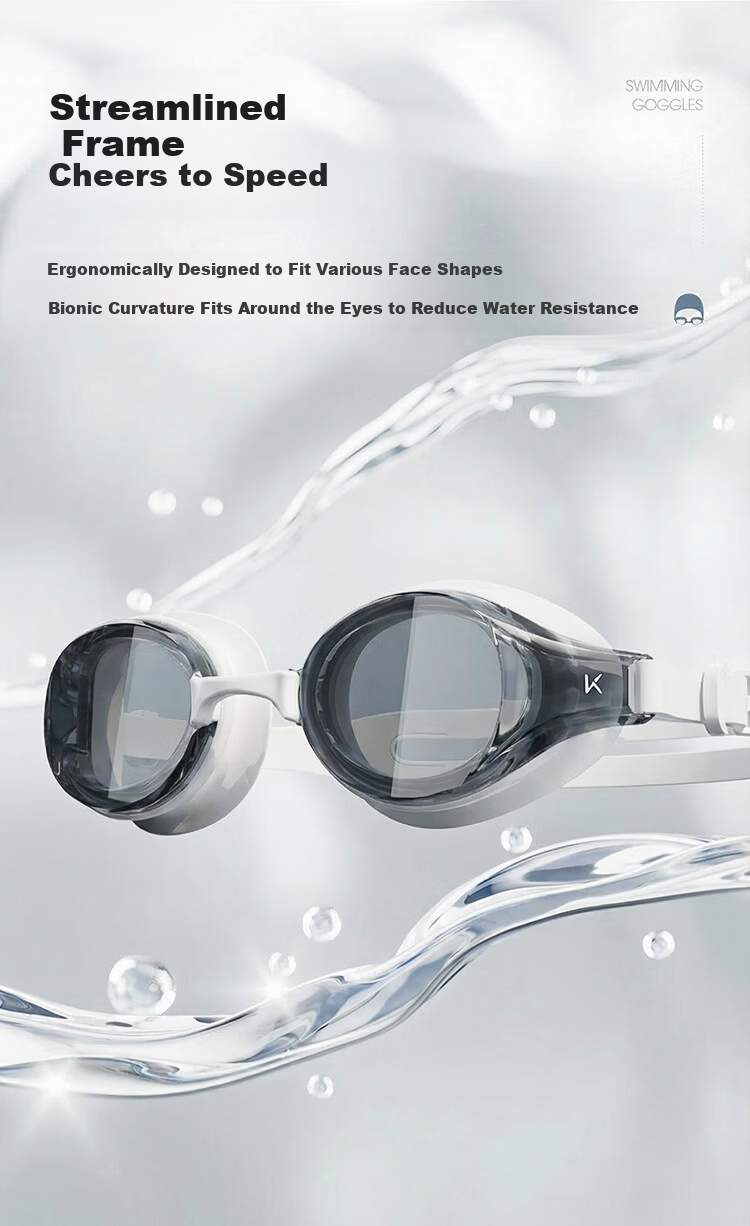 Keep Swimming Goggles Unisex HD Waterproof Anti-Fog Prescription Professional Swim Glasses Lively Black 300 2