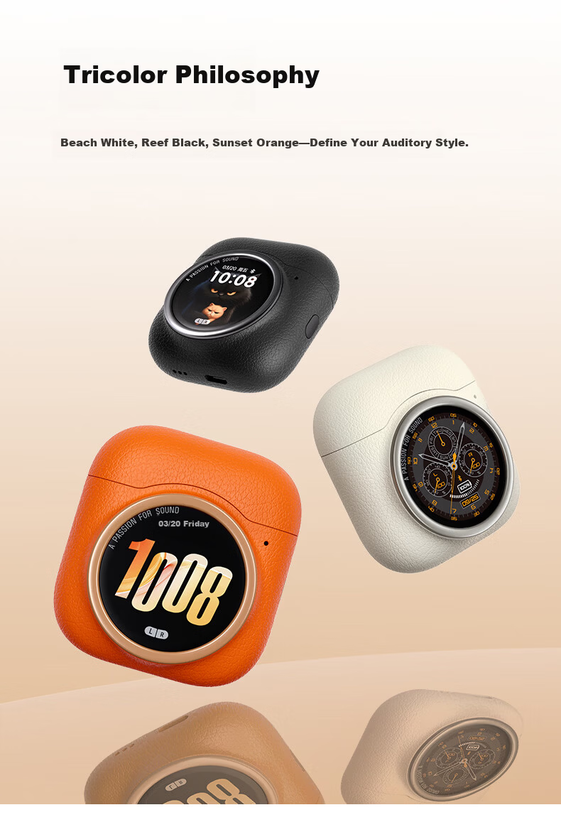 EDIFIER Lolli5 ANC True Wireless Noise Cancelling Bluetooth Earphones Large Round Screen Earbuds Translation Earphones Compatible with Apple Huawei Xiaomi Phones Sunset Orange (High Qingchen Edition) 21