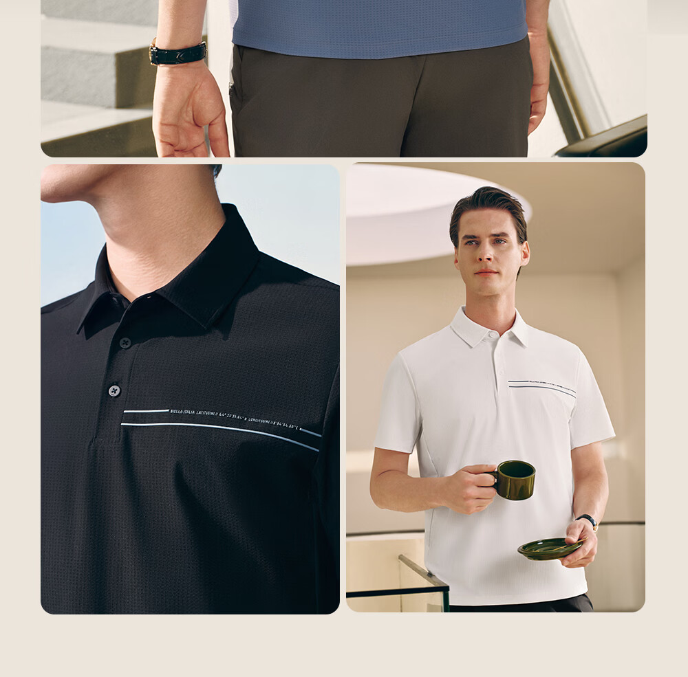 FILA Official Men's Knitted Short Sleeve Polo Shirt 2026 Summer Sun Protection Cooling Comfortable Top 20