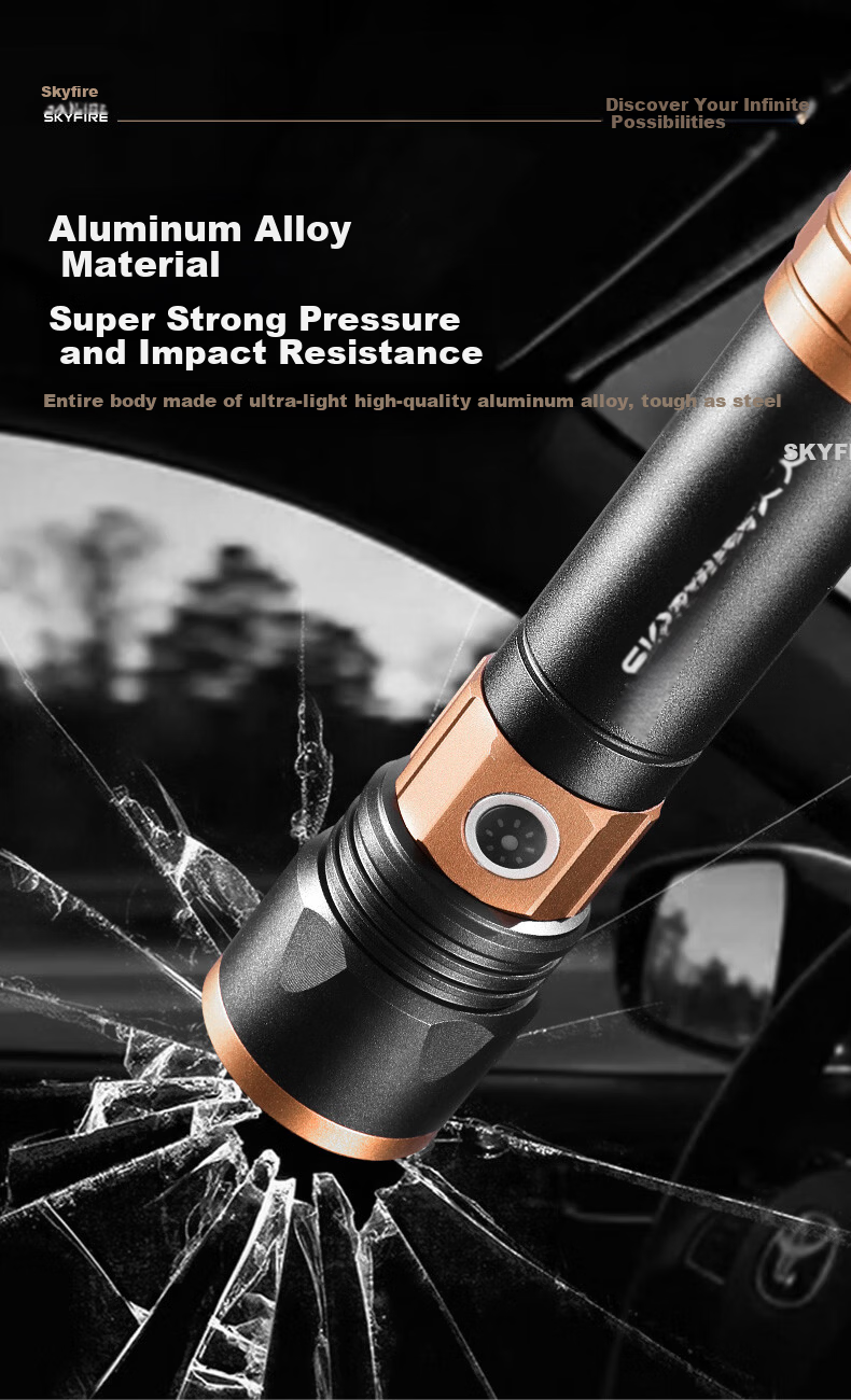 Tianhuo High-Power Flashlight Small Portable Ultra-Long Battery Life Super Bright Rechargeable Large Capacity Lithium Outdoor Patrol Use 4