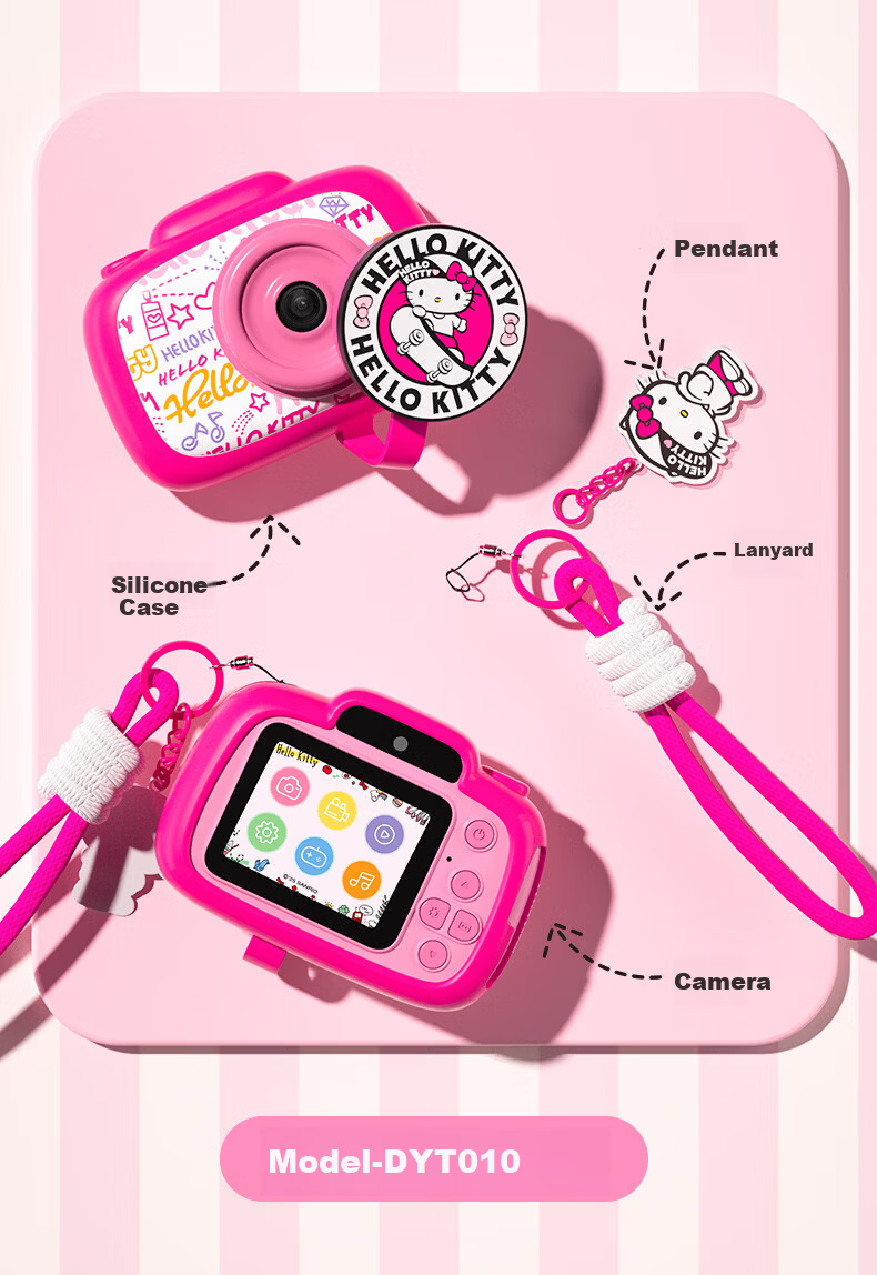 MAQUCC Kids Camera for Photography 6-10 Years Birthday Gift Student Girls 7-14 Years Hello Kitty Toy Practical Party Favor 8-12 10