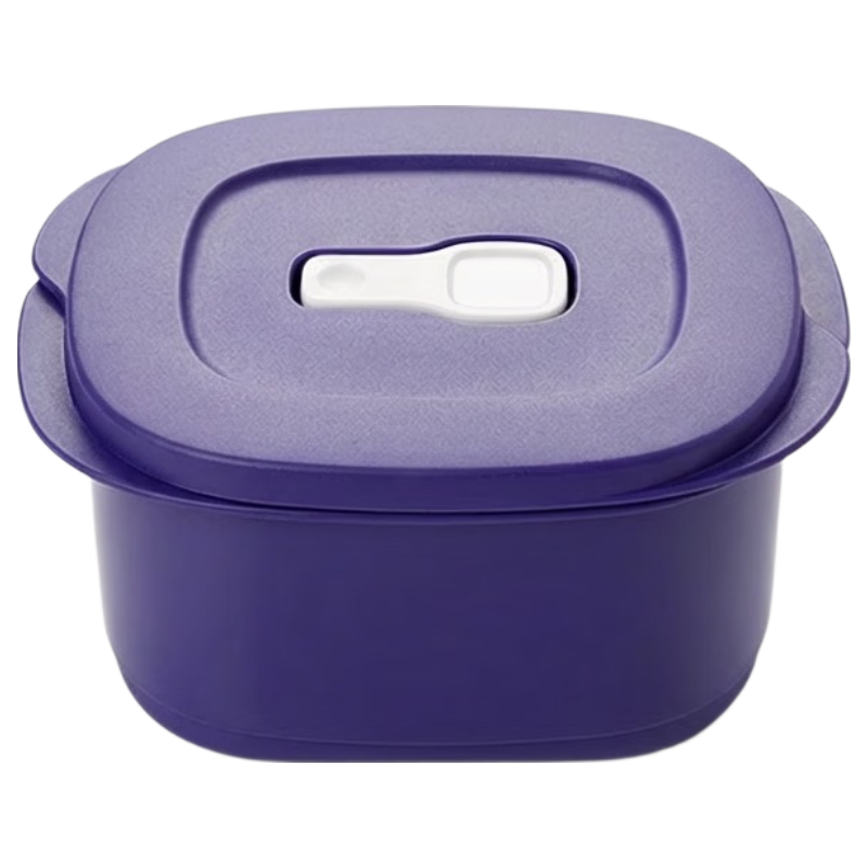 Tupperware Microwave Stackable Small Square Container 800ml Heat-Resistant Lunch Box for Students and Office Workers Dishwasher Safe Ink Blue