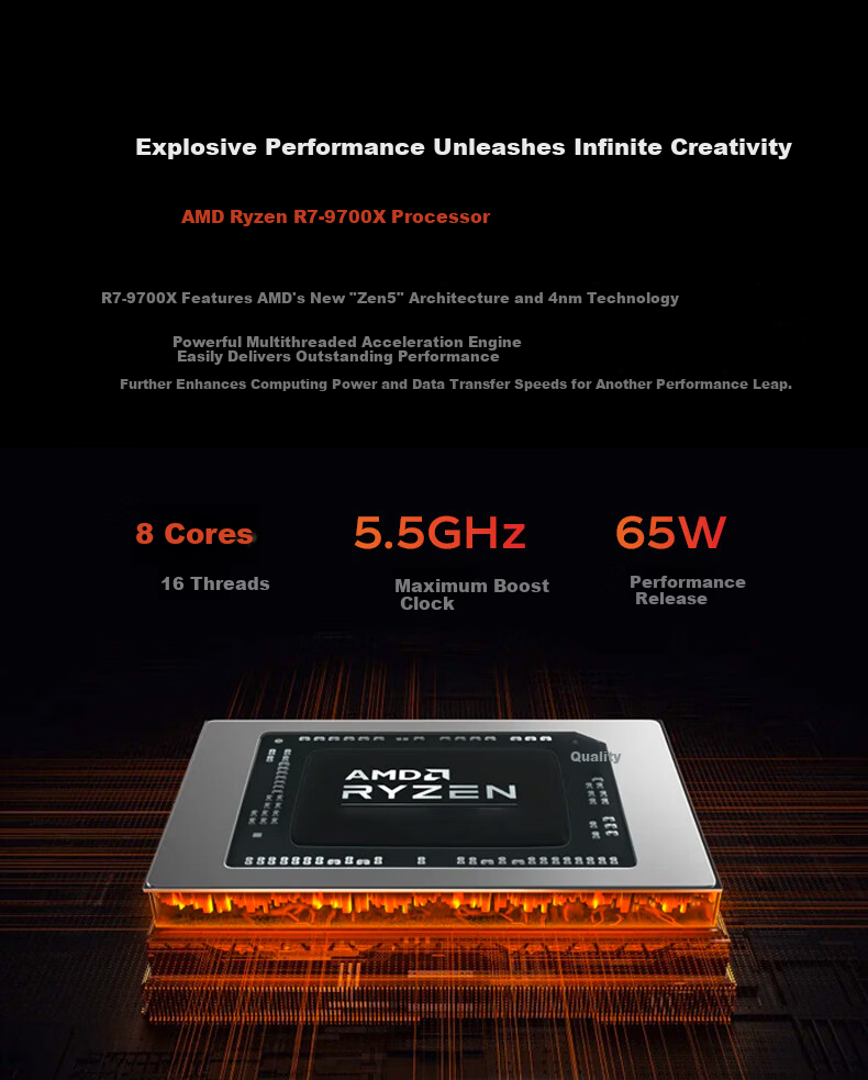 Yinengzhe Lenovo Ecosystem Gaming Desktop Seaview Room Host (R9-9950X D5 32G 1T RTX5080) Delta National Subsidy Boundless Series 4