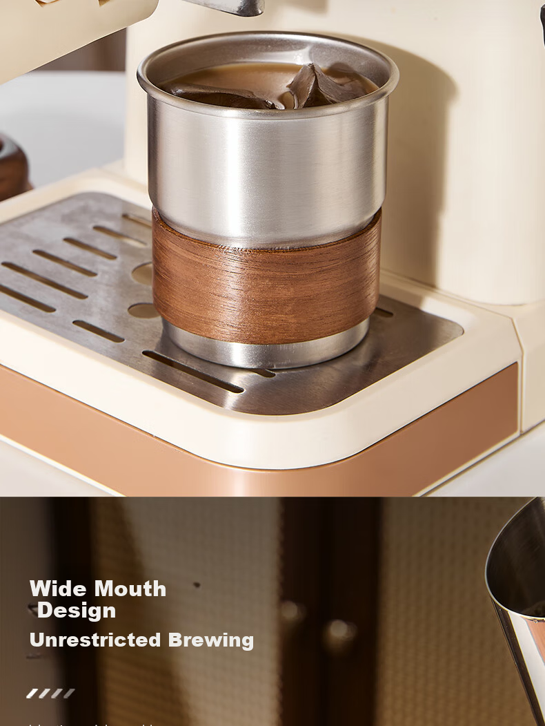 CLITON 304 Stainless Steel Coffee Cup Vintage Portable Outdoor Travel Mini Juice Cup Cold Drink Cup Tea Cup 4