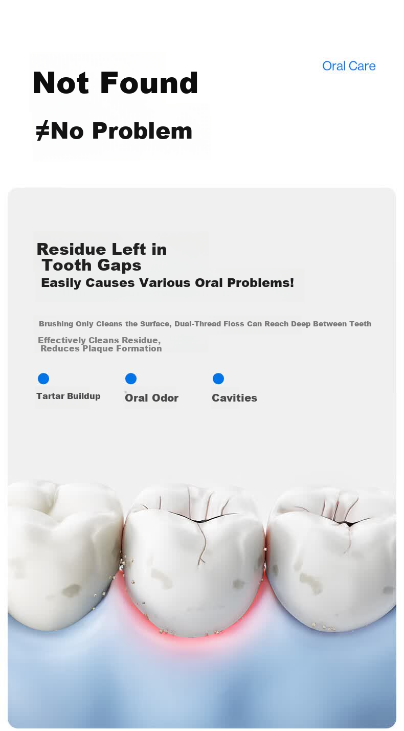Usmile Smile Plus Seahorse Dental Floss Picks Ultra-fine Portable Dual-String Fresh Breath 50pcs 3