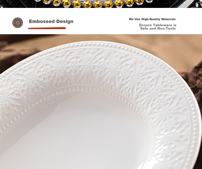 Lowei 2026 New Year Tableware Set Jingdezhen Bowl Plate Chopsticks High-Value Housewarming Gift Dinnerware Set for Home Use 30