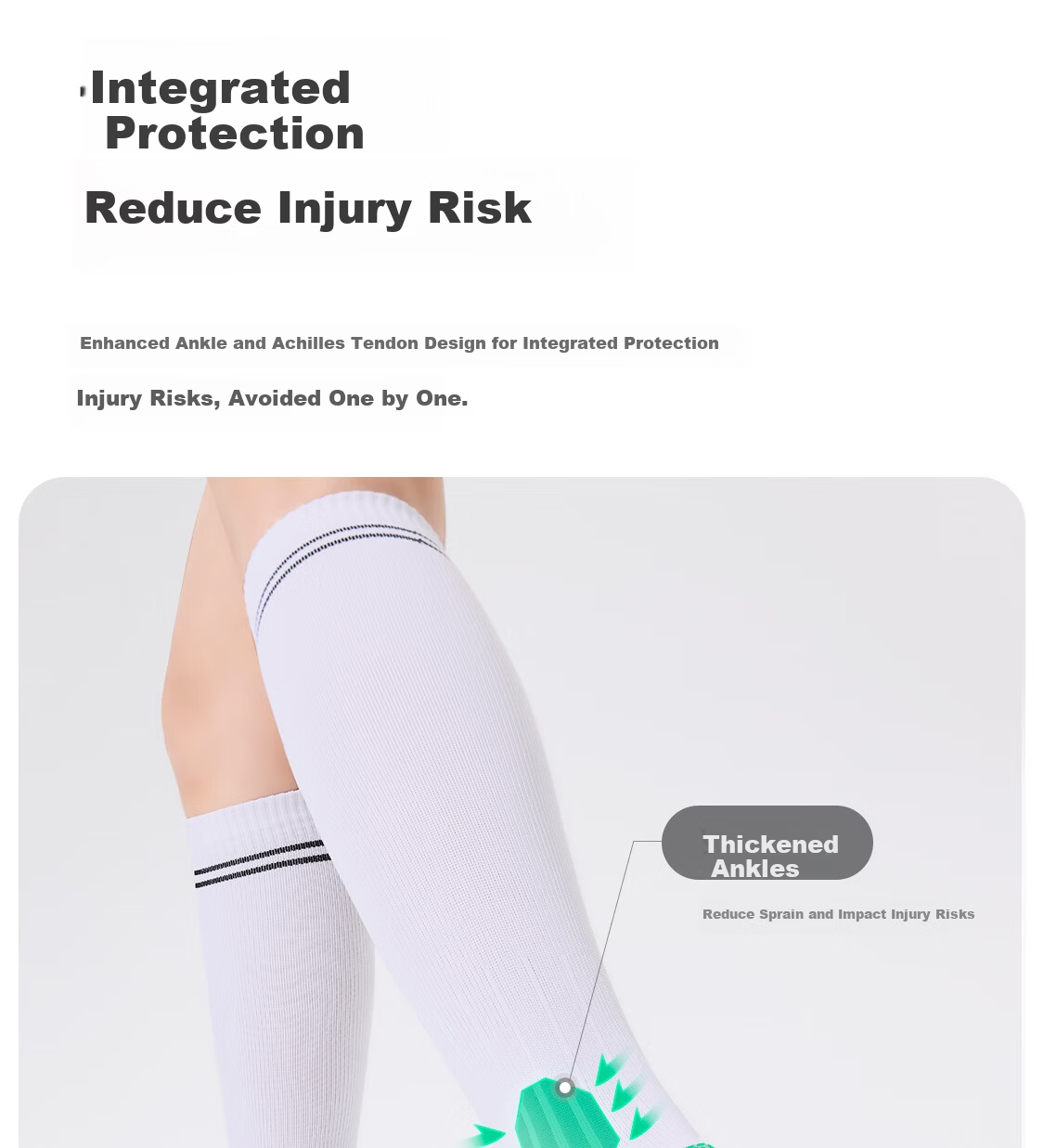 Keep Men's Long Compression Sports Socks Professional Marathon Football Running Calf Socks 2 Pairs Black Size M 8