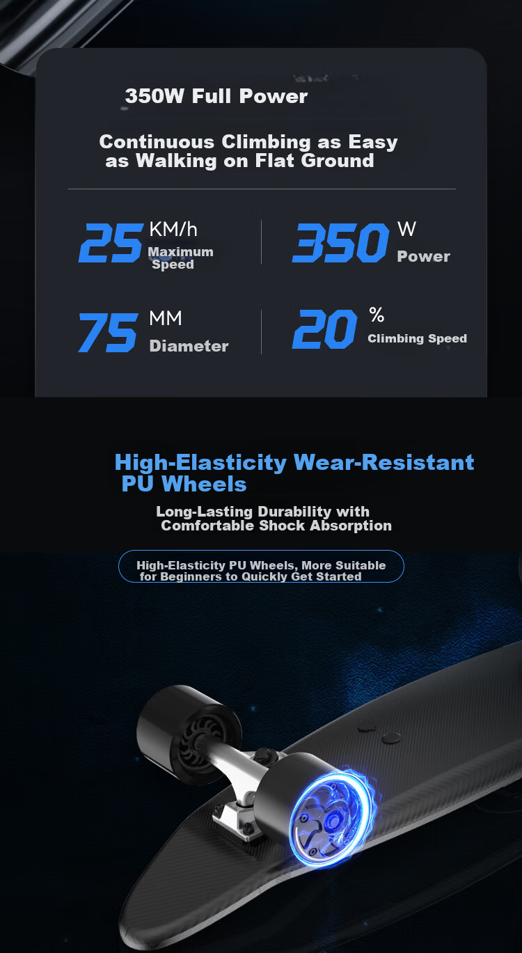 Maxfind Patented Electric Skateboard Four-Wheel Beginner Youth Kids Long-Lasting Model 14