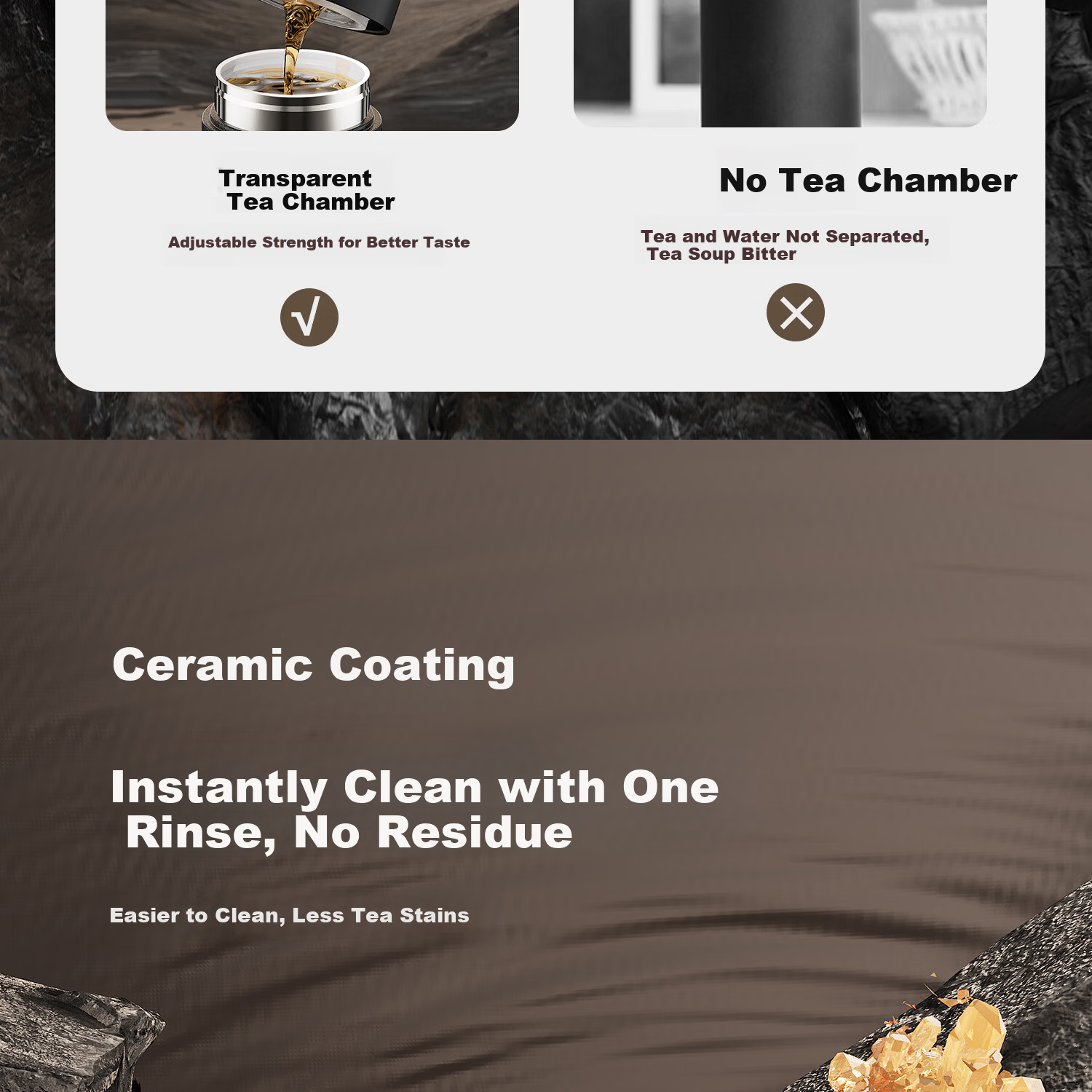 Eno Insulated Tumbler Tea Separation Ceramic Liner 2026 New Portable Men's Tea Brewing Cup 5