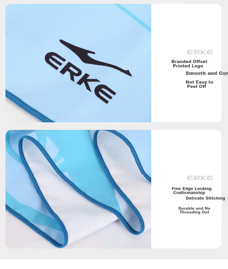 ERKE Kids Quick-Dry Bath Towel Cute Printed Baby Swimming Beach Spa Absorbent Fast-Drying Towel 6