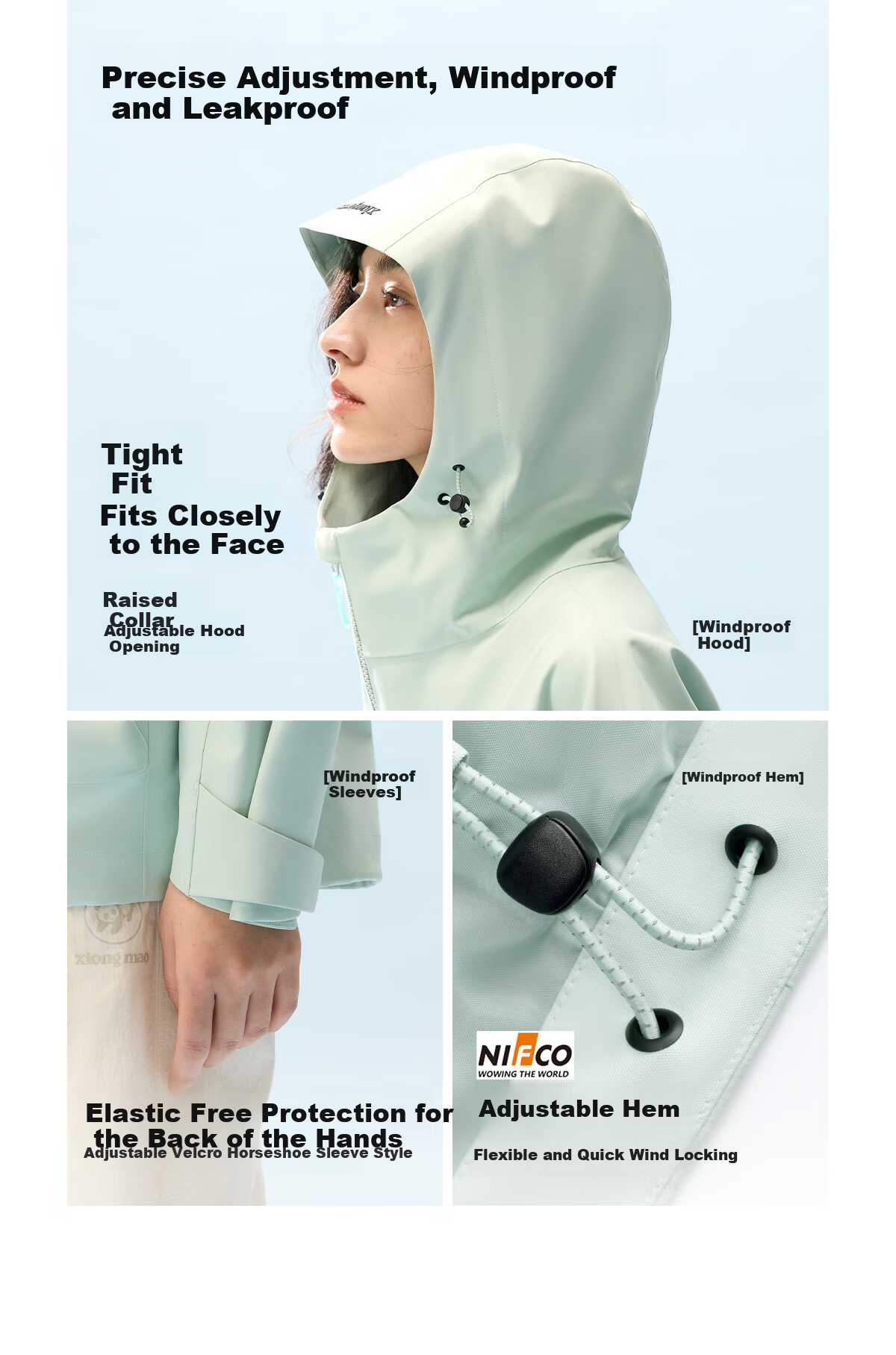Panda Liu Yifei Style [Play Wild 2.0] Fluorine-Free Windproof Waterproof Durable Jacket for Men and Women Spring Summer B061 8