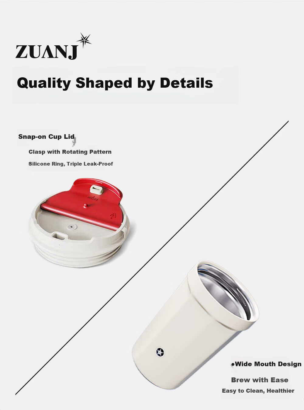 Zuanji Electric Stirring Cup Coffee Mug Rechargeable Magnetic Car Outdoor Ceramic Layer 5th Generation 520 Valentine's Day Gift 17