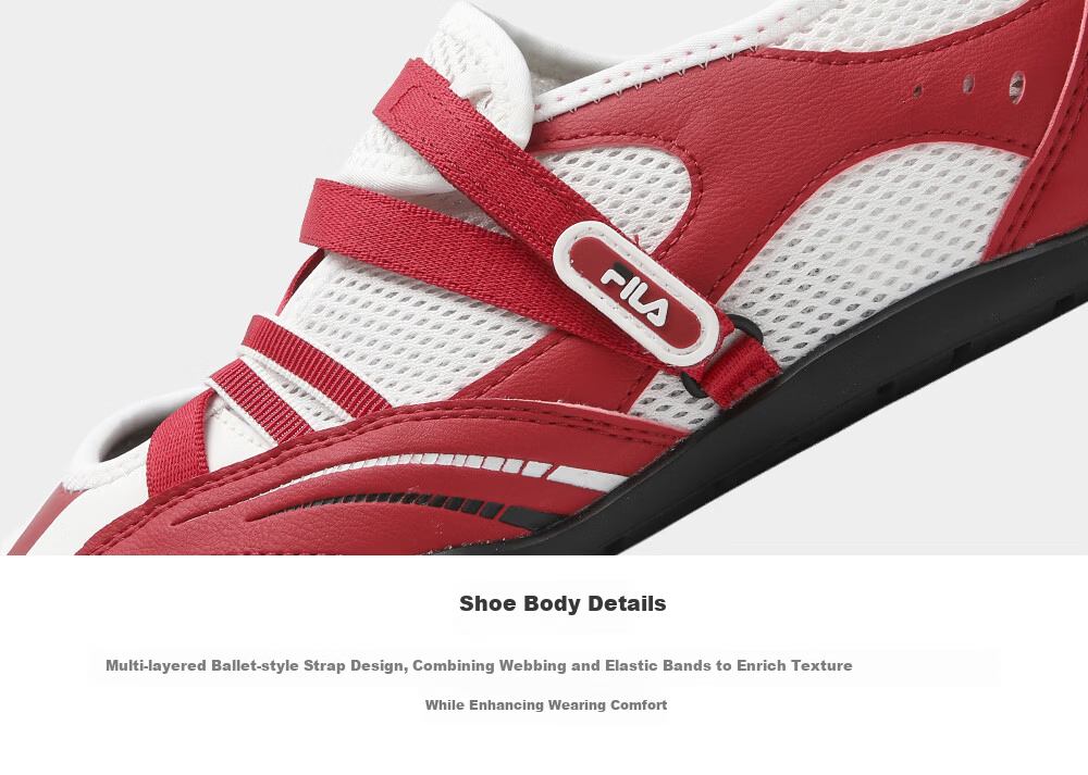 FILA Feile Korean Style Feichi Mary Jane Sport Sandals Women's 2026 Summer Ballet Flat Thin Sole Shoes 25