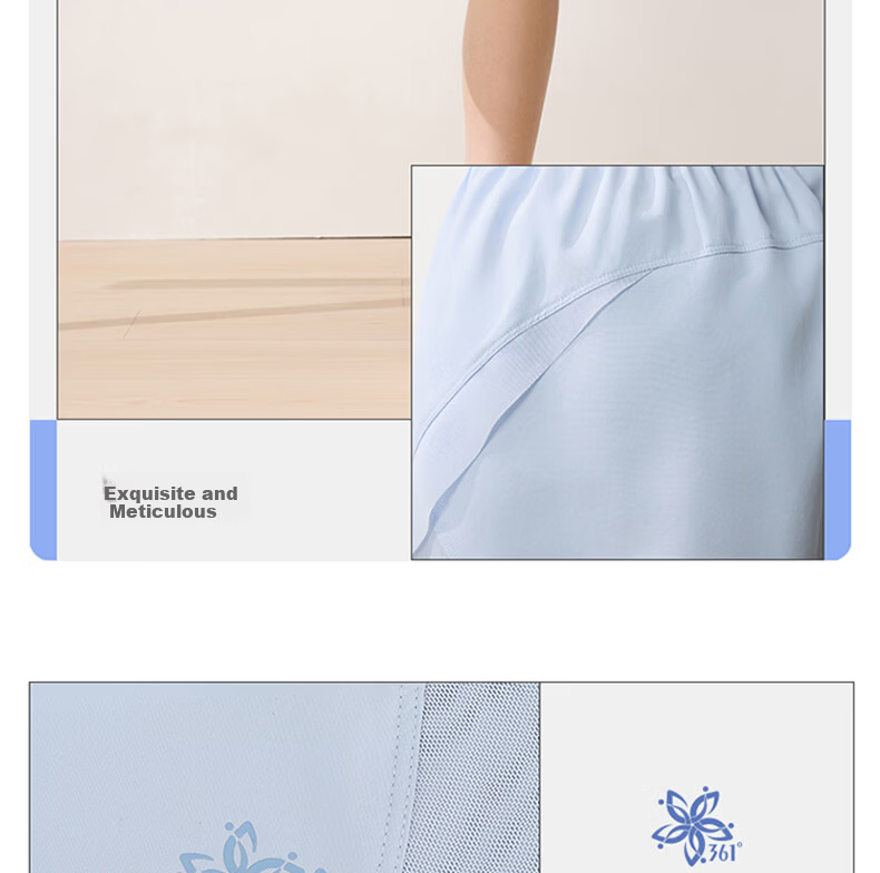 361° Women's Summer Sports Shorts Quick-Dry Sun Protection Running Ice Silk Anti-Exposure Five-Point Pants 662624702-3 8