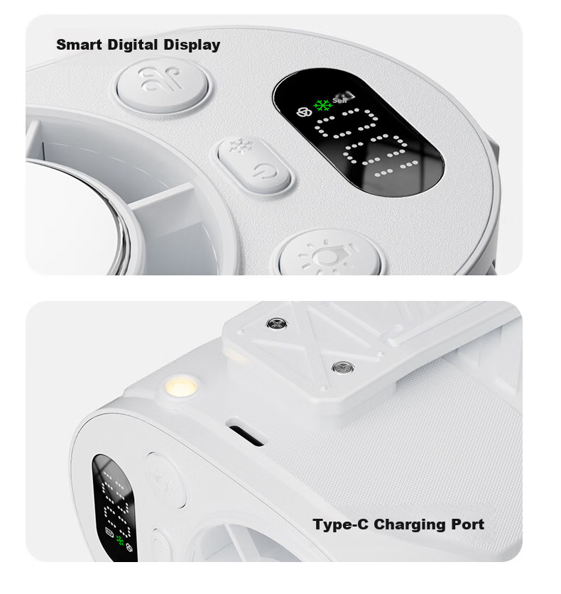 AUX Portable Waist Hanging Fan Personal Cooling Device Small Fan Outdoor Worksite High Power Long Battery Life Rechargeable Clip-On Waist Neck Hanging Air Conditioner Fan 17
