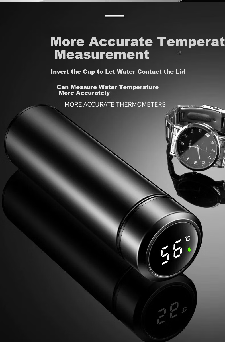 Tea Edge 304 Stainless Steel Smart Temperature Display Insulated Mug Large Capacity Business Tea Water Separation Cup for Office Men and Women 9