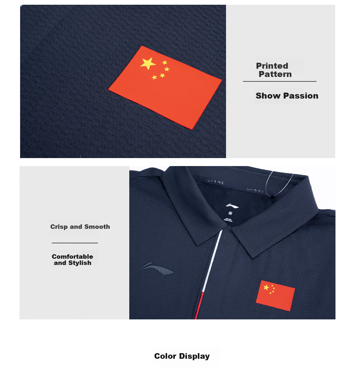 Li-Ning 2026 New National Team Sponsored Glory Flag Polo Shirt Short Sleeve Ma Long Xu Xin Liu Shiwen Edition 6