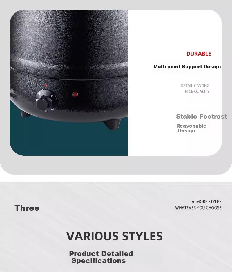 Danshi Zhiyuan Hotel Buffet Electric Heated Soup Warmer Pot 10L Black/Large Mouth Lid 304 Stainless Steel (Jingcang) 17