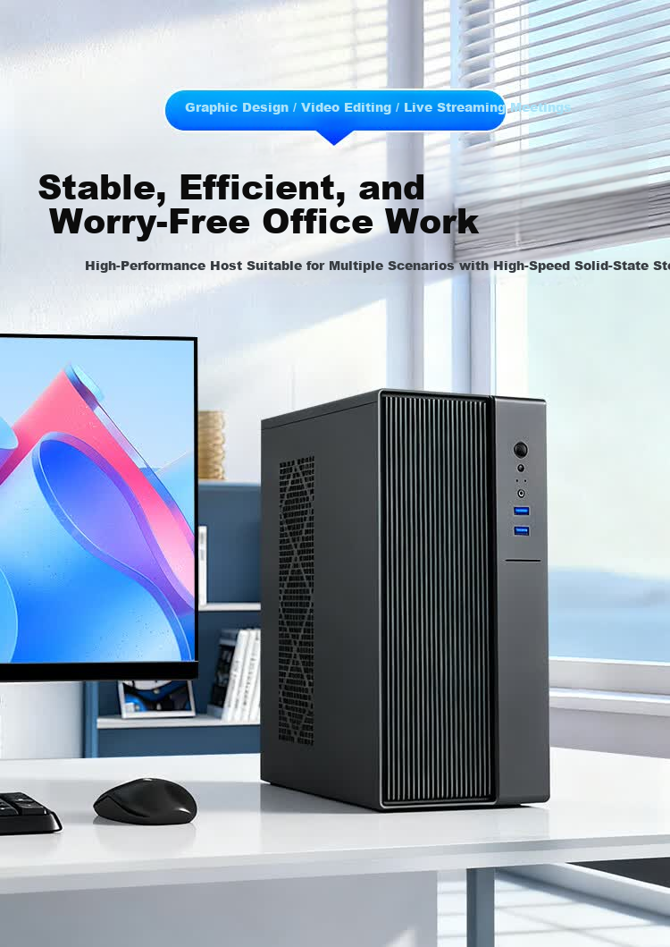 Weipuna New Desktop Computer Host Office Commercial Home Enterprise Entertainment E-commerce Desktop PC Host Full Set [Core i3-4170 8G 256G] 3