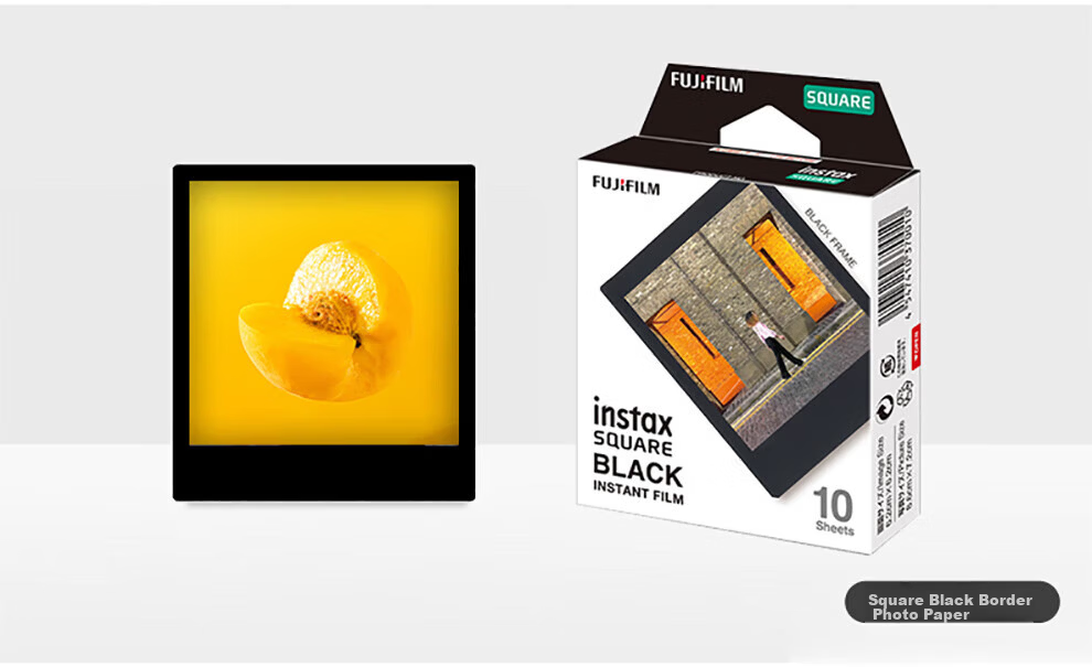 FUJIFILM Instax SQUARE SQ1/SQ40 Instant Camera Square Format 520 Gift SQ1 4x4 Film Black and White Retro Overseas Version 4