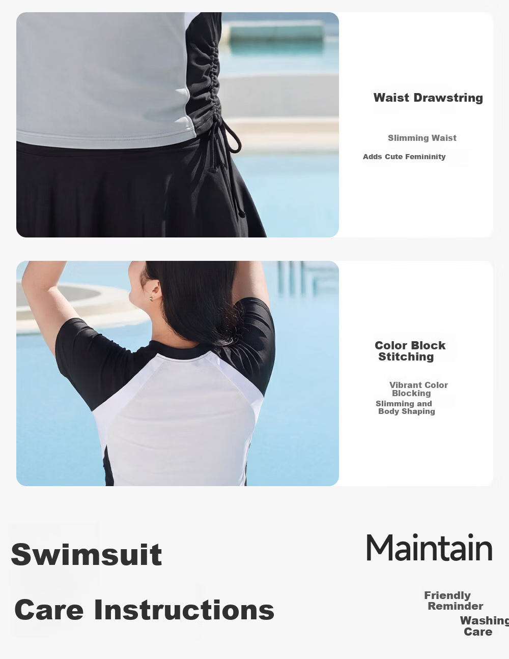 LI-NING Women's Plus Size Swimsuit 2026 New Style Two-Piece Slimming Conservative Swimwear for Over 200 lbs 16