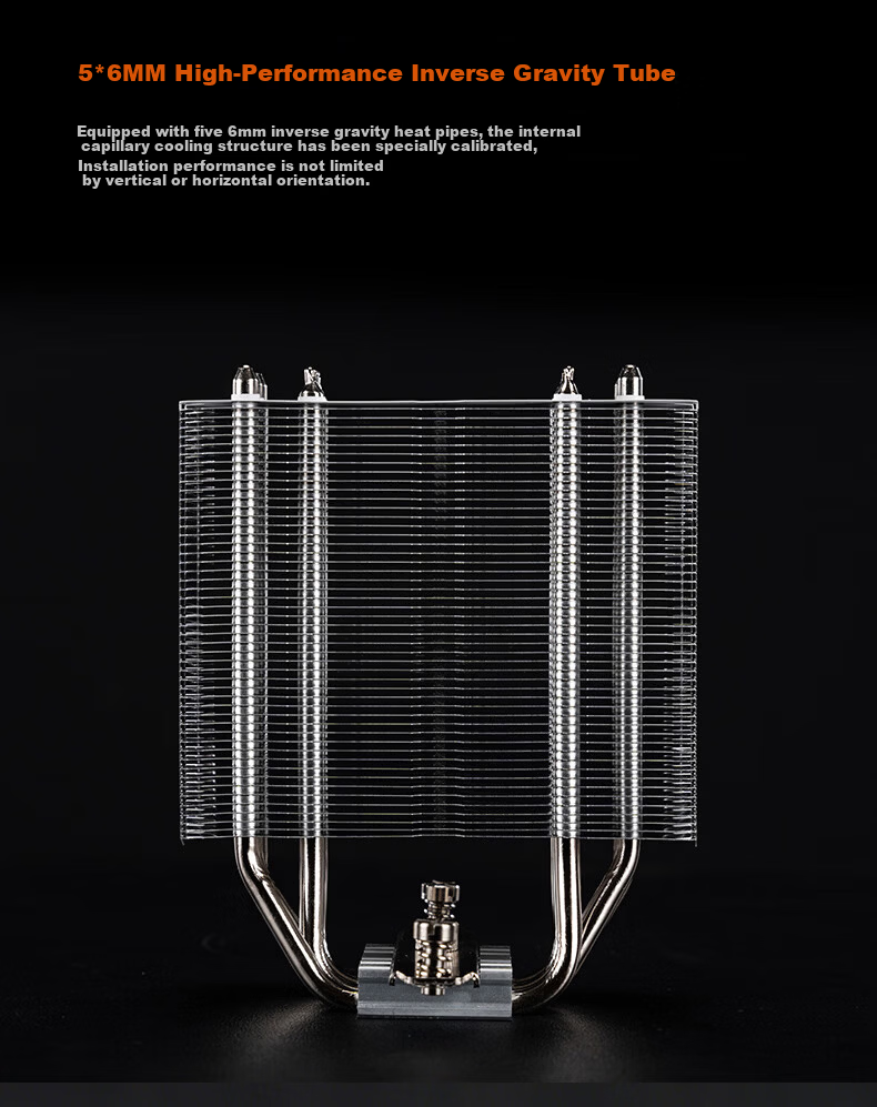 Cougar Fengqing 50 MAX Single Tower Air CPU Cooler Non-Interference with RAM 5 Heat Pipes Copper Base 3