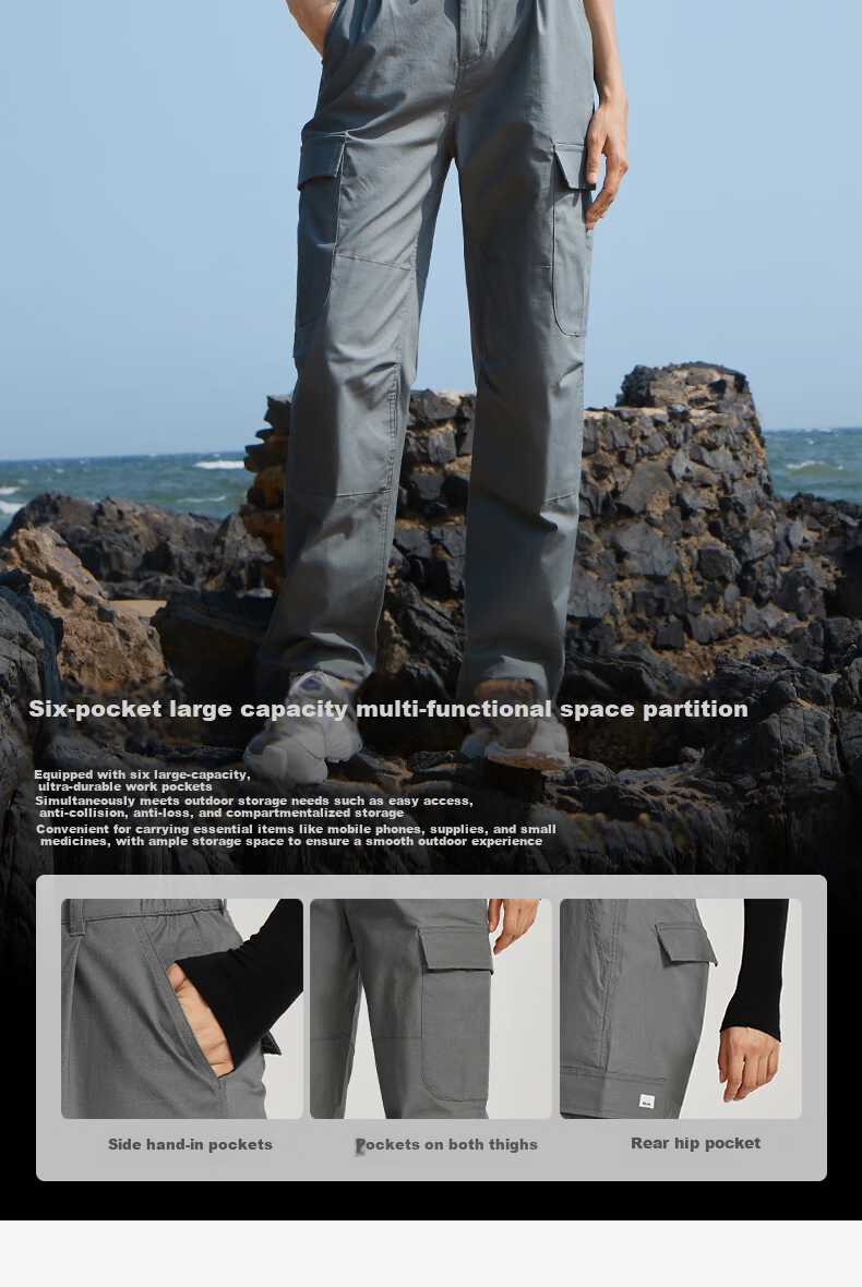 BEIN SPACE Four Seasons Outdoor Camping Unisex Cycling Work Pants Hiking Trousers S058 Sea Salt White (Women's) S 4