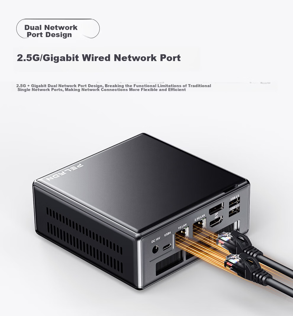 PELADN Mini PC High-Performance Gaming and Office OpenClaw Mini Desktop Computer (R5 7640HS 16GB 512GB SSD) 9