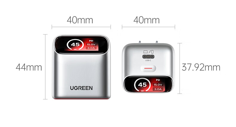 UGREEN [Yiyang Qianxi Edition] 45W GaN Fast Charger with Screen Display for Apple iPhone 17 Pro Max 16 Type-C Cable Adapter 15