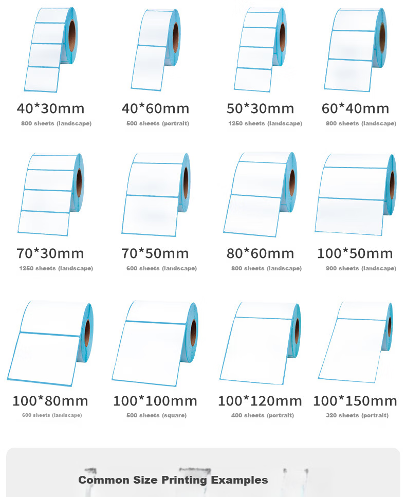 Yichuangda Waterproof, Oil-Proof, And Scratch-Resistant Thermal Label Printing Paper For Milk Tea Shops, Clothing Stores, Electronic Scales, Adhesive Labels for Goods Barcode Labels 30*20*1600*5 Waterproof, Oil-Proof, And Scratch-Resistant Special Offer Small Package 7