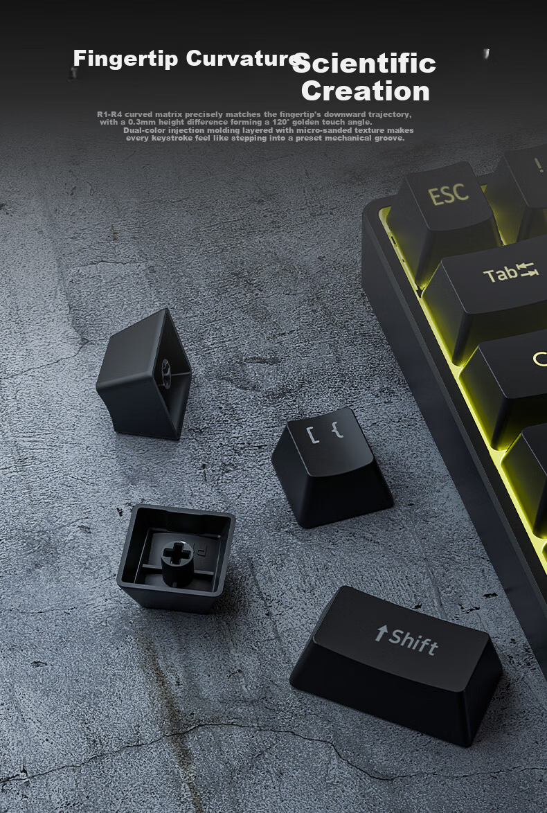 Founder K68 Wired Mechanical Gaming Keyboard RGB Backlit Portable Mechanical Keyboard Computer Tablet Peripheral Keyboard Office Typing E-sports Gaming Keyboard Red Switch 4