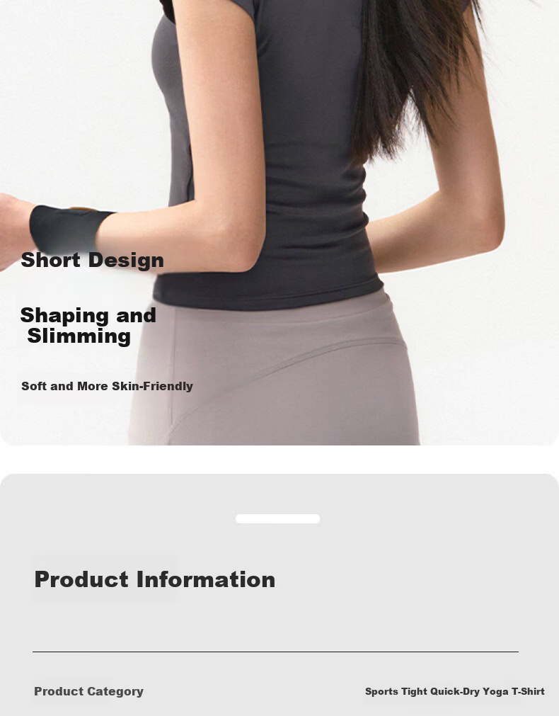 XUEXIMAN Women's Spring Summer Yoga Short Sleeve Quick-Dry High Elastic Slim Pilates Training Fitness T-Shirt 8