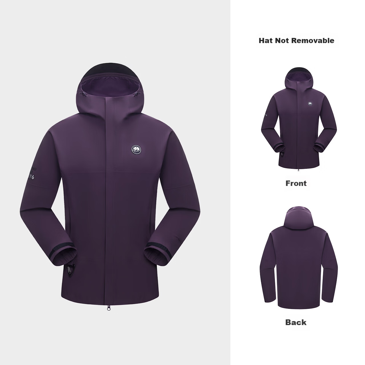 Xiongmao [Liu Yifei's Same Style], Rain Shell Outdoor Jacket for Men And Women, Single Layer Heavy Rain Protection, Triple Protection Mountaineering Coat, Outerwear 6169X5