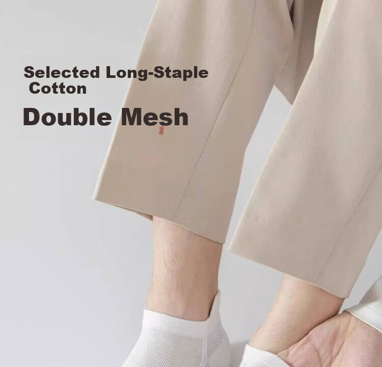 Warrior Men's Socks, Thin And Breathable for All Seasons, Odor-Resistant Mesh Short Socks, Xinjiang Cotton, 7A Grade Antibacterial And Sweat-Absorbing Short Sports Socks 3