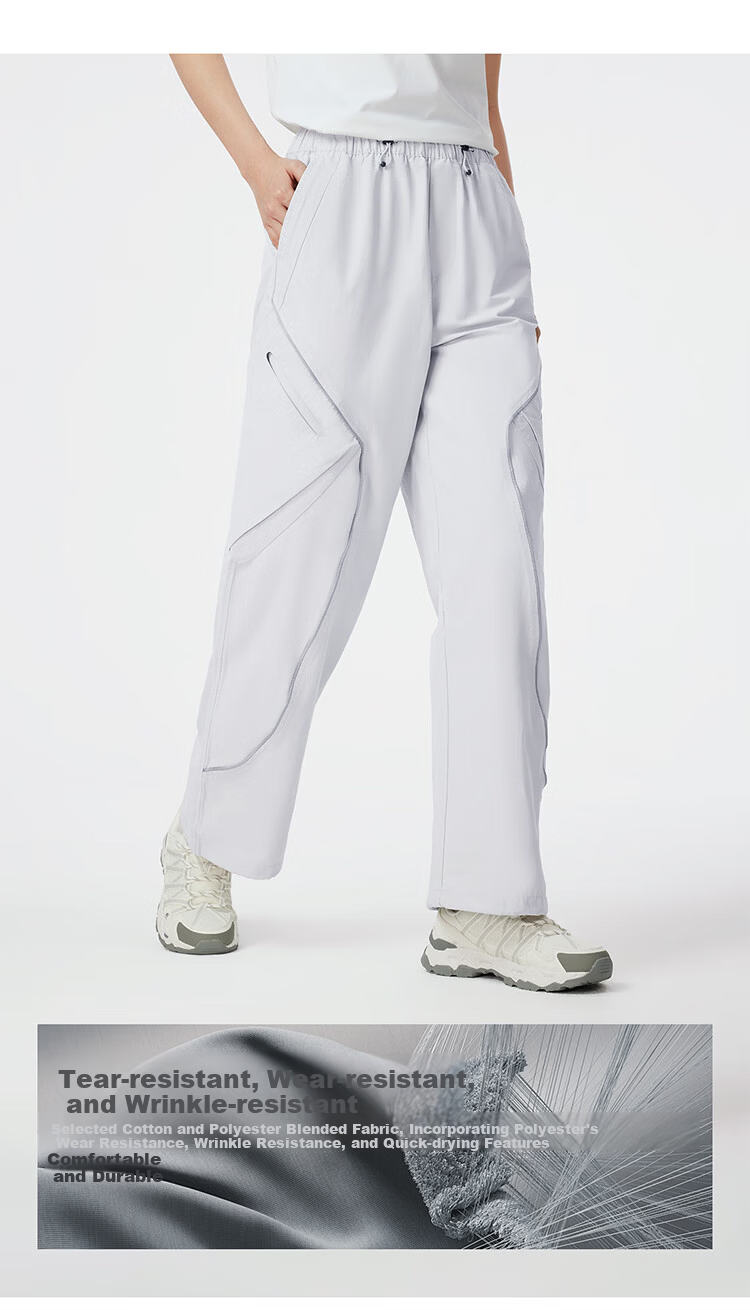 CAMEL [Wang Junkai Edition] Outdoor Casual Pants for Women 2026 Spring New Breathable Straight-Leg Casual Pants for Men 5028 8