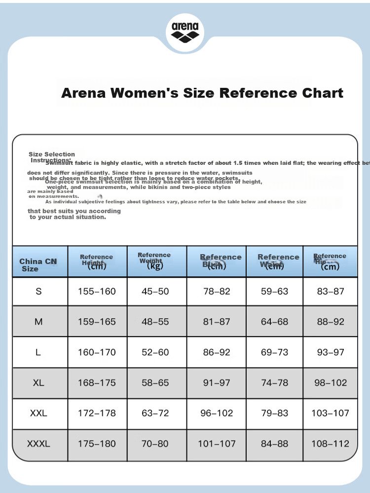 Arena Women's Classic High Elastic Chlorine Resistant Sleeveless One-Piece Triangle Swimsuit Spa Swimwear Blue/White L 10