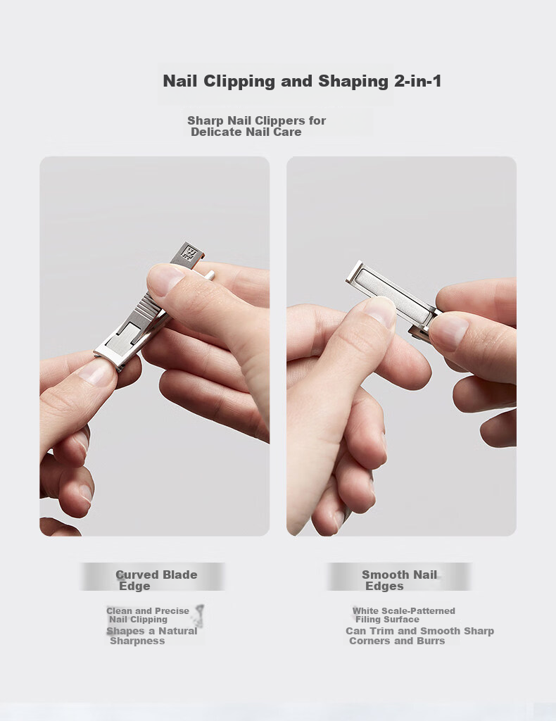 Zwilling 8-Piece Nail Care Set Nail Clippers Ingrown Toenail Clippers Manicure Scissors Nail File Business Gift Set 7