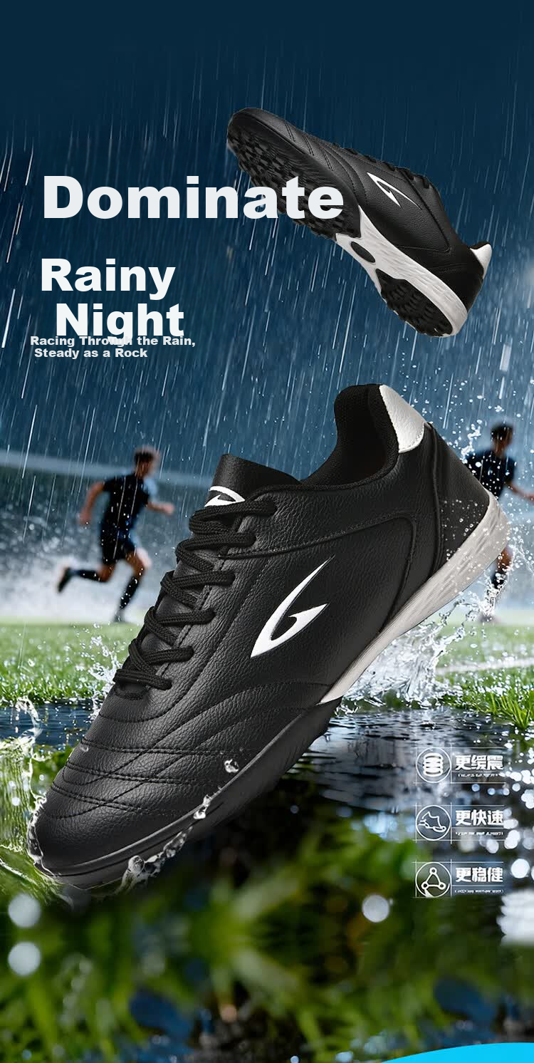DEERWAY TF Turf Soccer Shoes Unisex Youth Adult Kids Grass Field Competition Training Shoes White Black Size 35 3