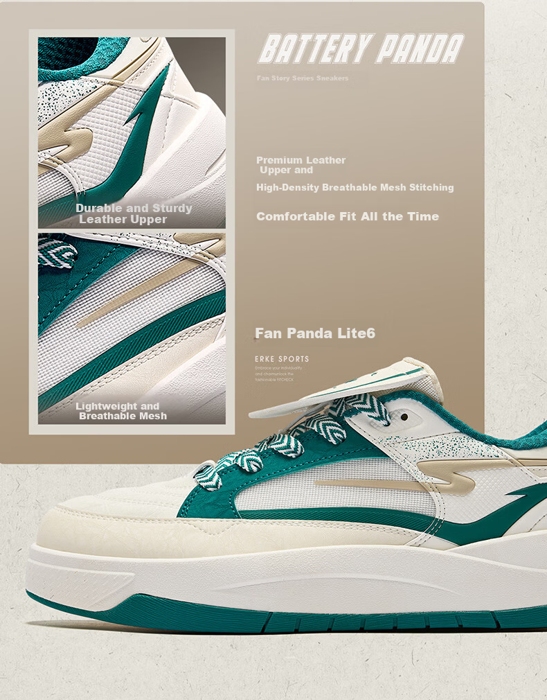 ERKE Women's Sneakers 2026 Summer New Comfortable Height-Increasing Casual Sports Shoes | Panda 6lite - Fan Story 27