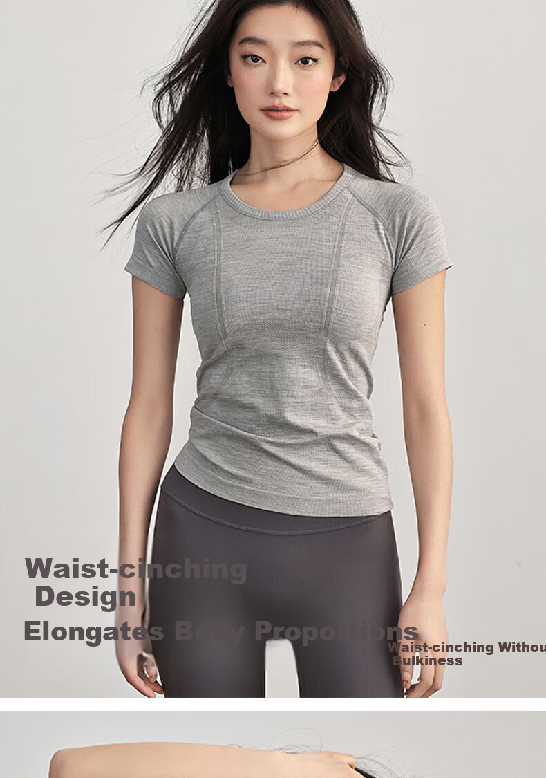 Free Style Women's Summer Sports Short Sleeve Quick-Dry Slim Fit Running Yoga Pilates Training Fitness T-Shirt 5