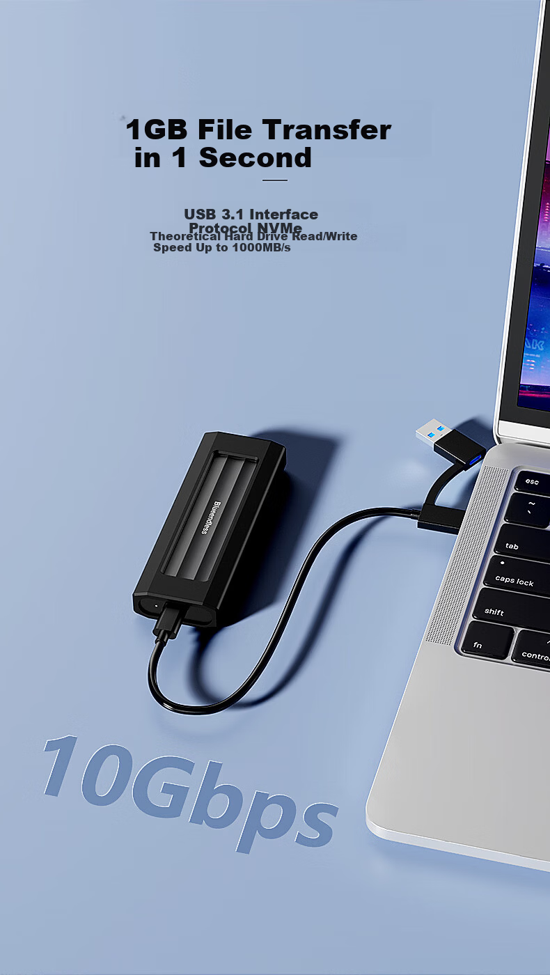 BLUEENDLESS Lanshuo SSD Solid State Drive Storage Box Waterproof Dustproof with Built-in Sponge Pad for 4 Drives Compatible with 2230 to 2280 SSDs Blue Single Box 2