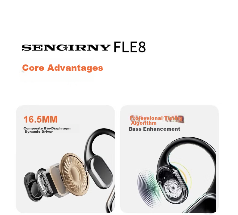 SENGIRNY Bone Conduction Bluetooth Earphones Open-Ear Wireless Sports Running Music Cycling Waterproof Noise-Cancelling Call 2026 New Ultra-Long Battery Life Berlin Sound AI 4