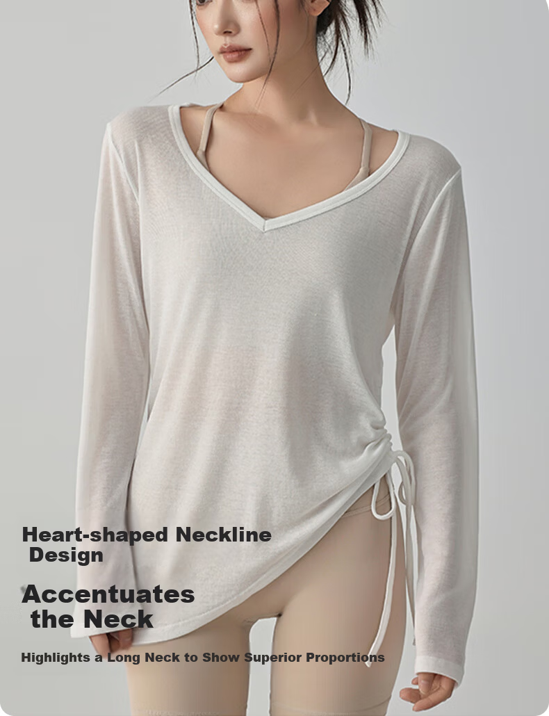 XUEXIMAN New Loose Sports Pullover Women Advanced Professional Training Fitness Pilates Top Quick-Dry Yoga Long Sleeve 5