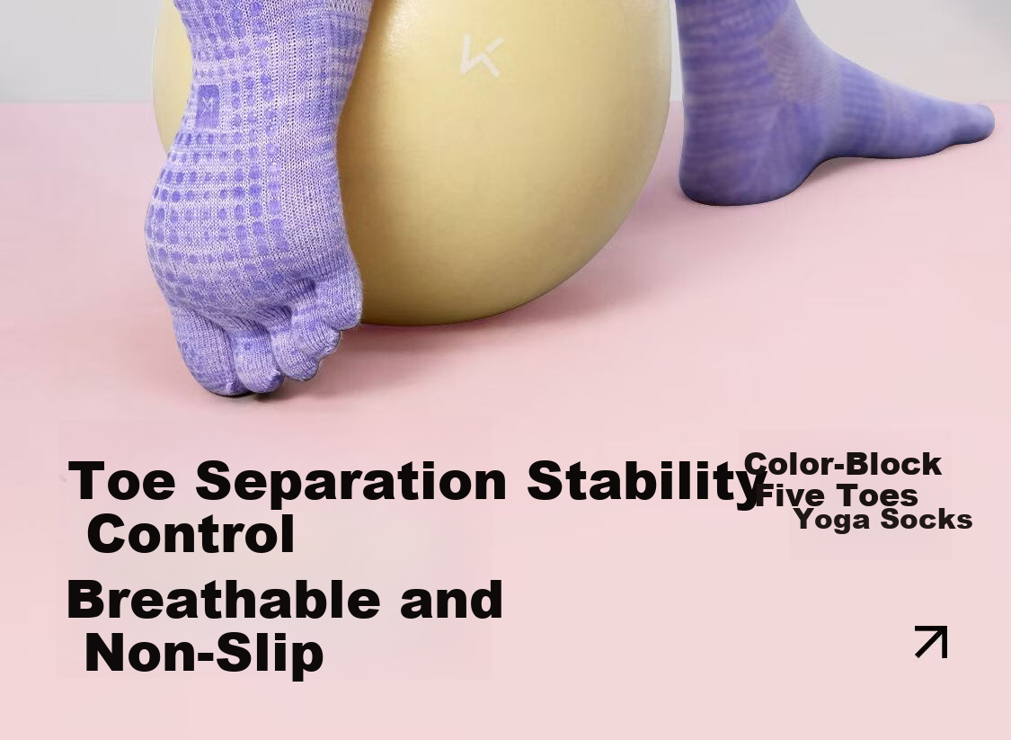Keep Spliced Mid-Calf Five-Toe Yoga Socks Light Tea Brown One Size Fits 35-39 2