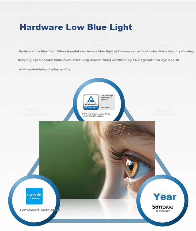 PHILIPS 27-inch 2K HD IPS Monitor 144Hz Circular Polarization Eye Protection Comfortable Blue Light 4.0 Adjustable Height and Rotation Built-in Speakers Commercial Office Computer Display 5