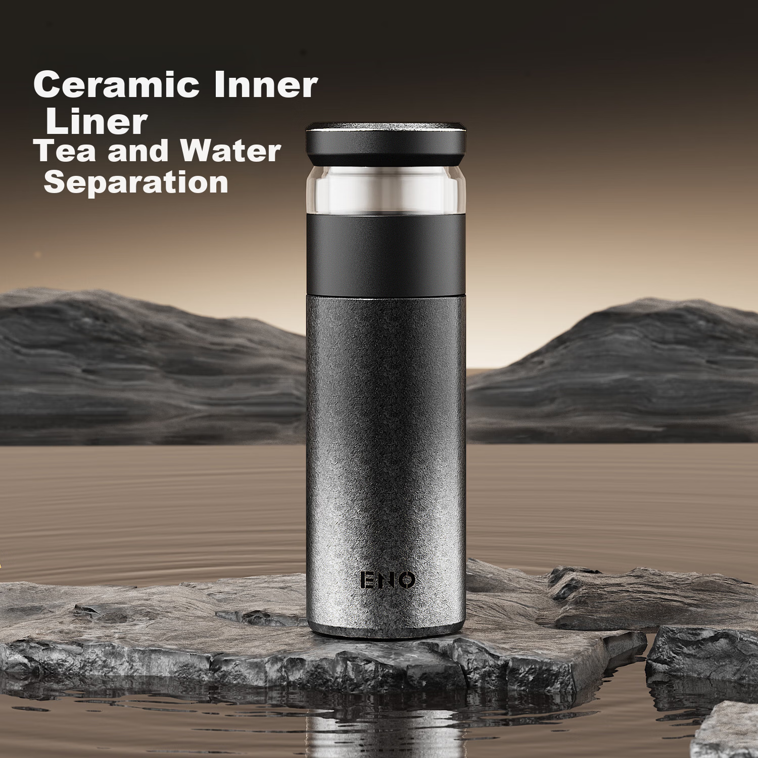 Eno Insulated Tumbler Tea Separation Ceramic Liner 2026 New Portable Men's Tea Brewing Cup