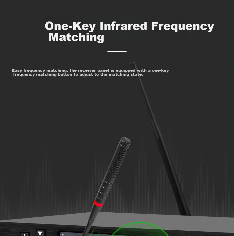 Depusheng DR666 Professional Wireless Microphone Dual Transmitter Karaoke Stage Performance KTV Singing School Speech Wedding Conference UHF Long-Distance Anti-Howling Microphone System 15