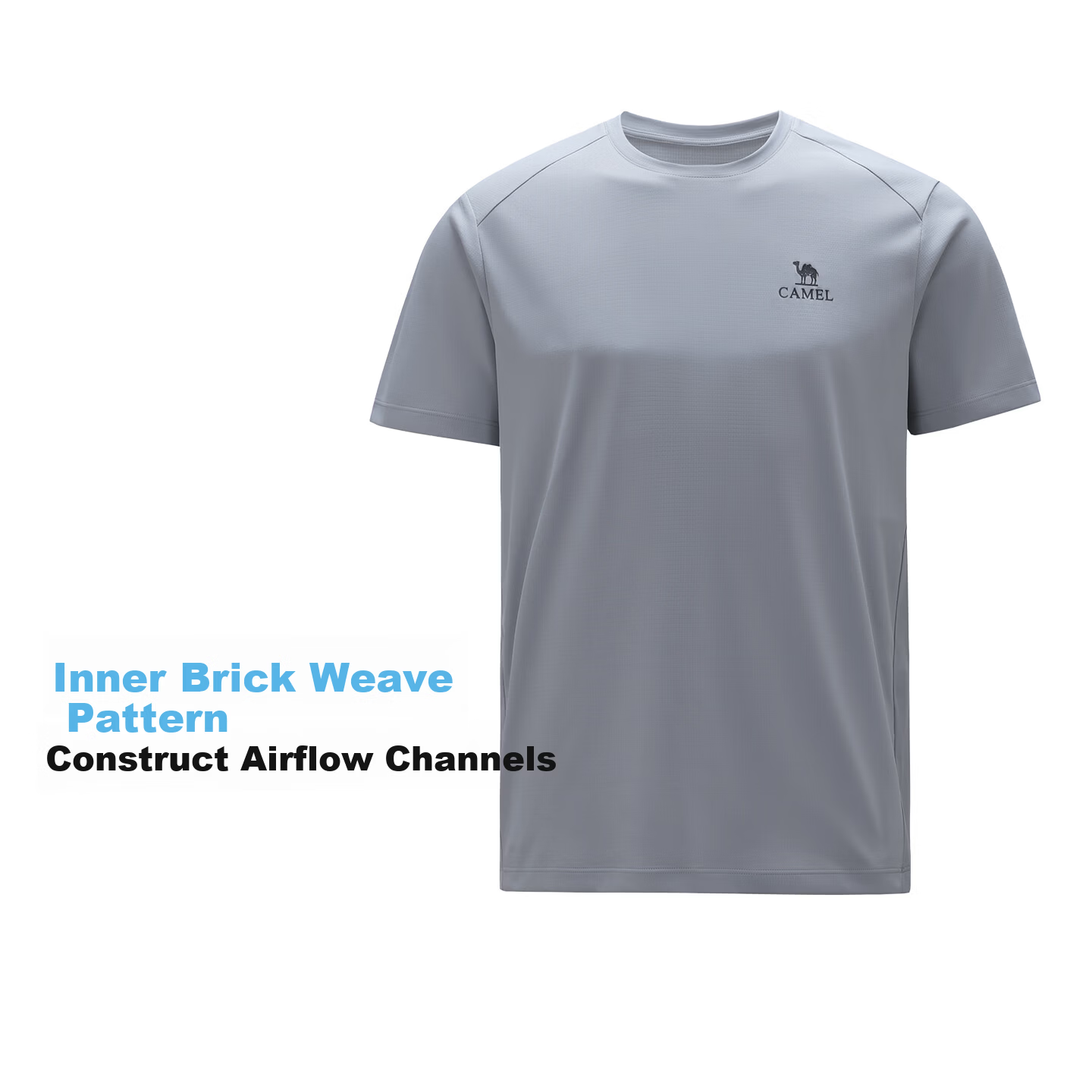 CAMEL [Toray Fabric] Outdoor Quick-Dry T-Shirt Women 26 Spring Summer Short Sleeve Stretch Breathable Sweat-Absorbing Sports Top Men 8089