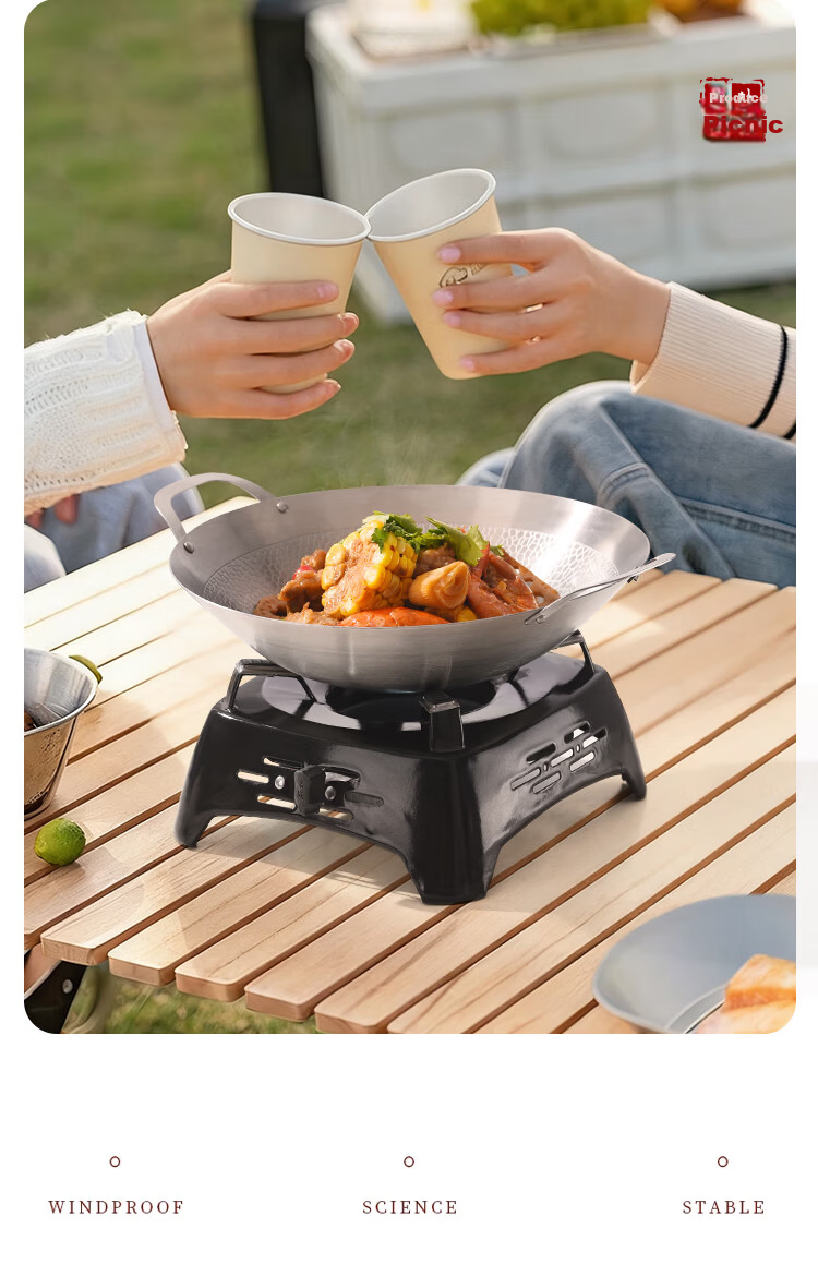 MAXCOOK 304 Stainless Steel Hot Pot Alcohol Stove Small Hot Pot Dry Pot Solid Fuel Outdoor Household 24cm MCT6865 14